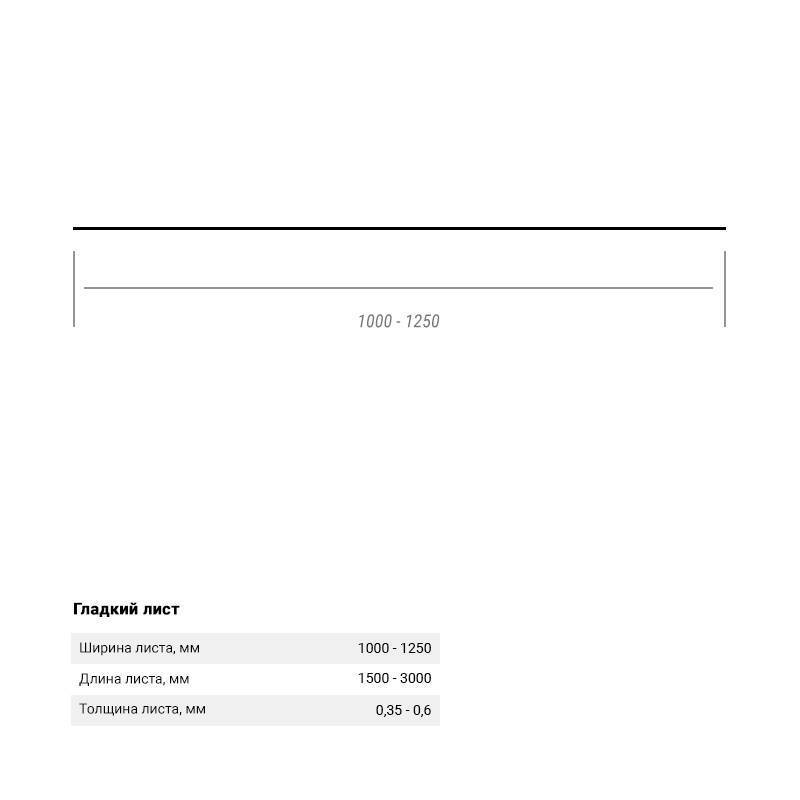 Гладкий лист Zn 1500*1250*0,45 односторонний