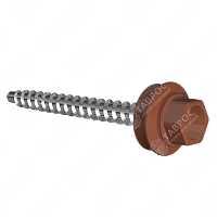 Саморезы Гладкий полиэстер RAL 8004 (Медно-коричневый) 19*5,5 для ограждений