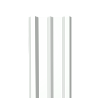Металлический штакетник Гладкий полиэстер RAL 9003 (Белый) 1800*100*0,4 односторонний Прямой